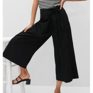 NWT Banana Republic 100% Organic Cotton Fold-over Pant BLACK SZ-8